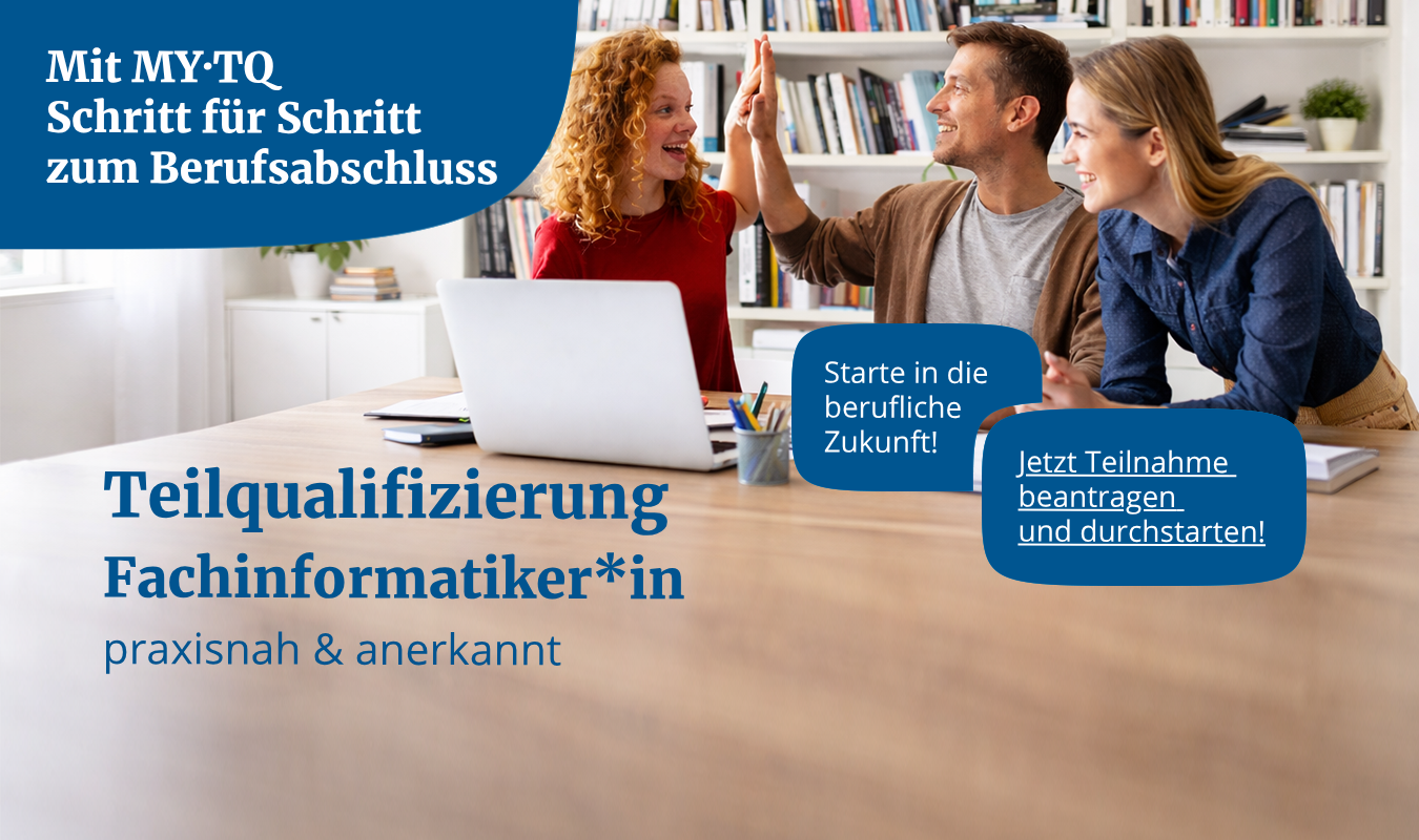 3 Personen freuen sich über Erfolg